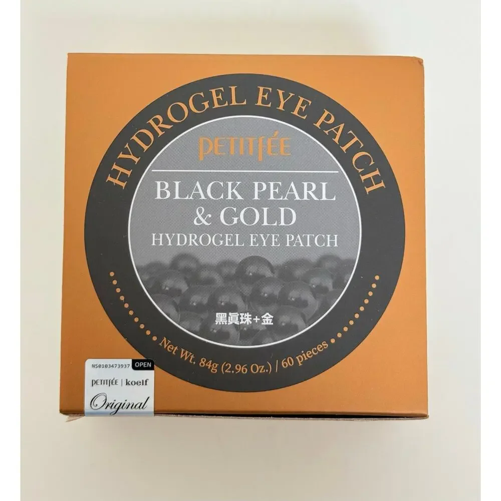 Petitfee Black Pearl & Gold Hydrogel Eye Patch, 60 Pieces, 2.96 oz (84 g)